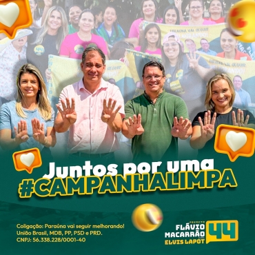 Junto por uma #campanhalimpa!